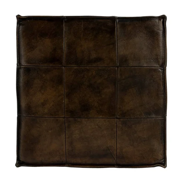 Beaumont Lane Dark Brown Leather Ottoman - BL-4754-2220315