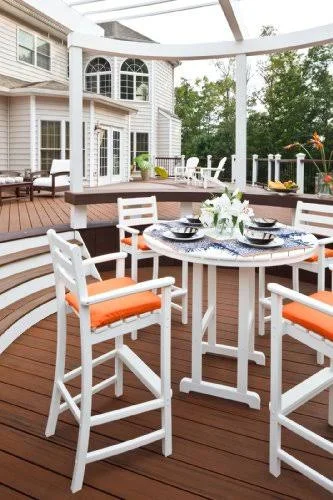 Trex Furniture Monterey Bay Round 48x22 Dining Table - Classic White