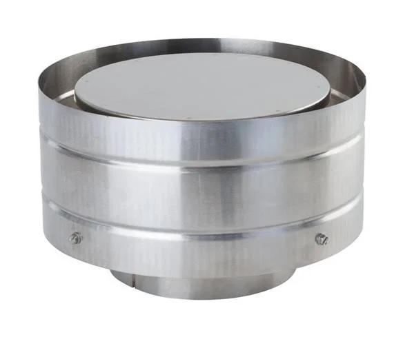 Olympia 3602153 4 in. Ventis Direct Vent Pipe 304L Stainless Steel Vertical Rain Cap