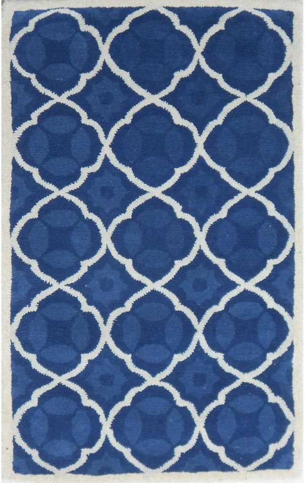 Safavieh Chatham Blue & Ivory 5& x 5& Round Rug
