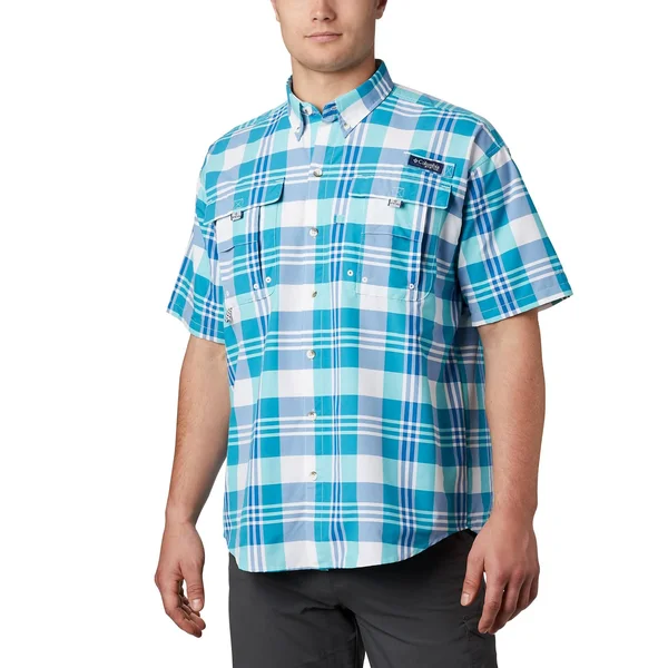 Columbia Super Bahama SS Shirt - S - Black Multi Plaid