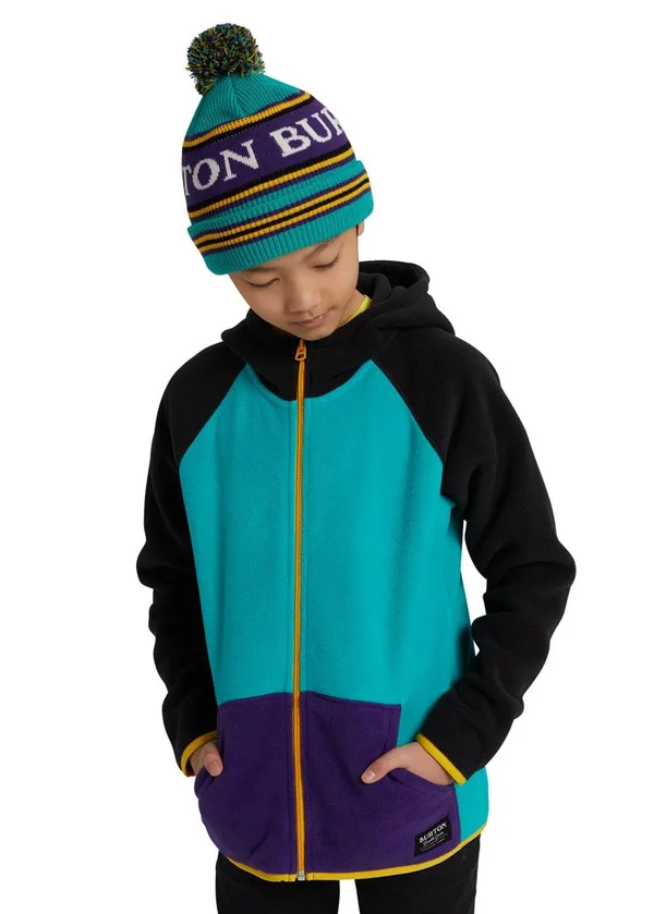 Burton Kids& Spark Full-Zip Hooded Fleece, Dynasty Green Multi, L