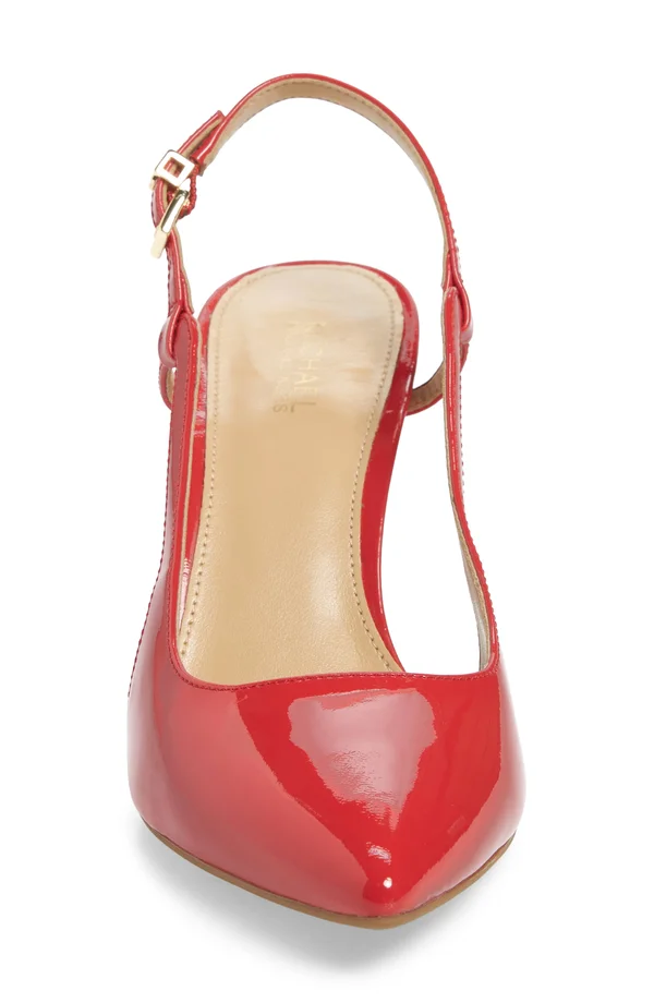 Michael Michael Kors Vanessa Slingback Pointed Toe Pump - Red - 10 M