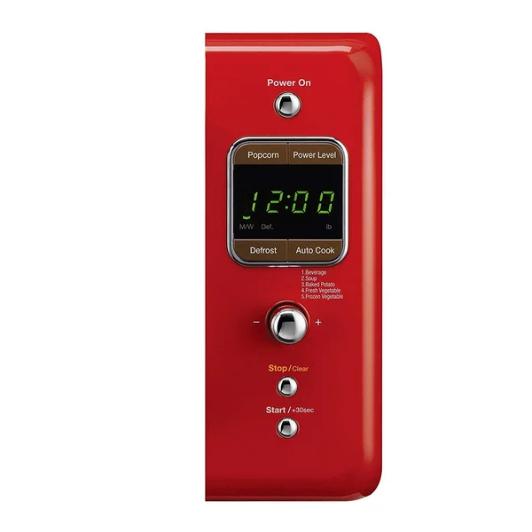 Daewoo Retro 700W Countertop Microwave - 0.7 cu ft - Pure Red