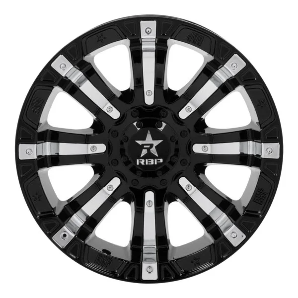18x10 RBP Wheels 94R Black w/Chrome Inserts 94R-1810-82-25BP