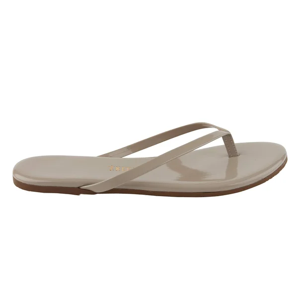 Glosses, Women's Leather Flip Flops & Sandals, TKEES Custard, 5