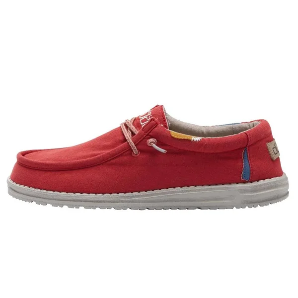 Hey Dude Wally Washed D11526836 Shoes - Molten Lava