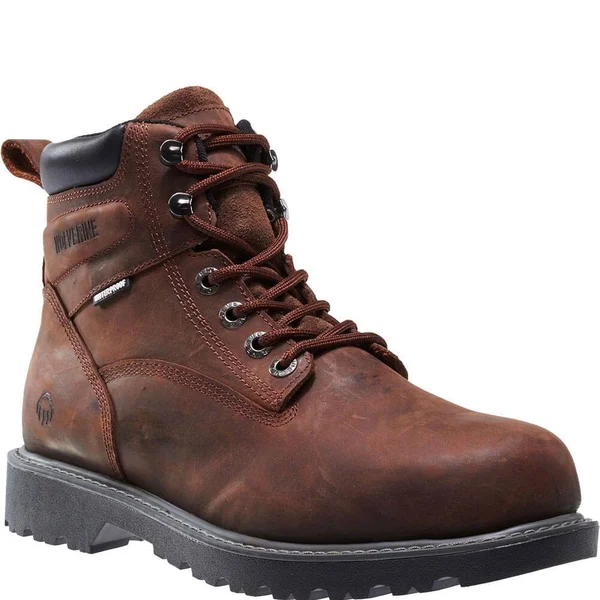 Wolverine Men's Floorhand 6 in. Waterproof Steel Toe Work Boot - Brown