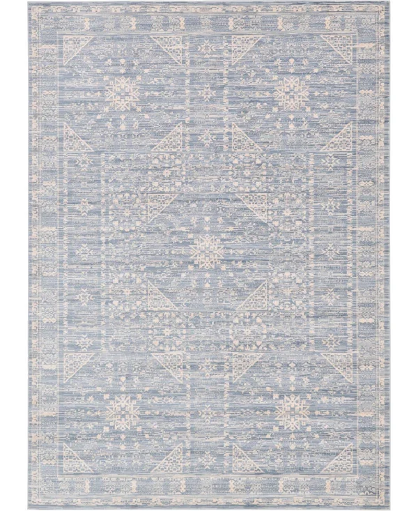 Unique Loom Paris Birch Blue 7& 0 x 10& 0 Area Rug