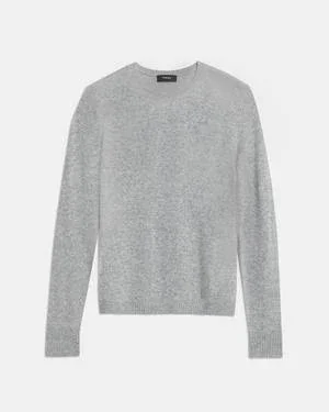 Theory Crewneck Sweater in Feather Cashmere - Grey - M