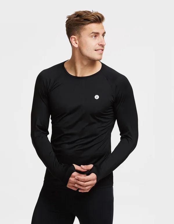 UPF 50+ Long Sleeve Sun Protective Base Layer for Men - Sun Safe Tops White