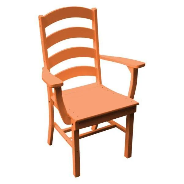 Ladderback Dining Chair w/ Arms Blue