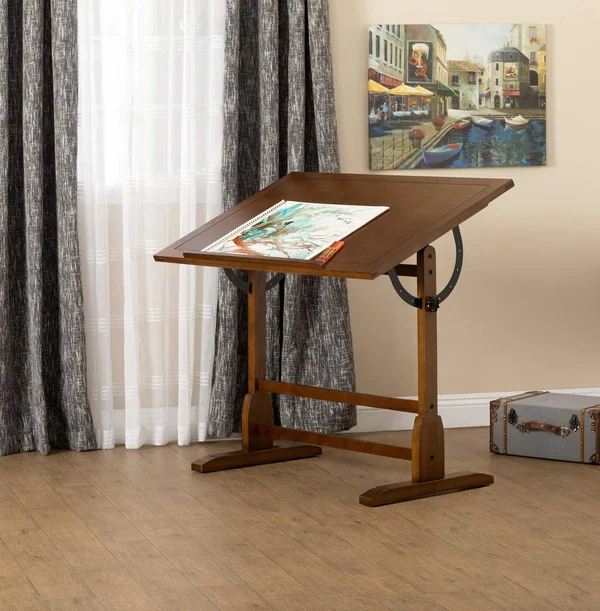 Studio Designs 13305 Vintage Drafting Table, 42 in, Rustic Oak