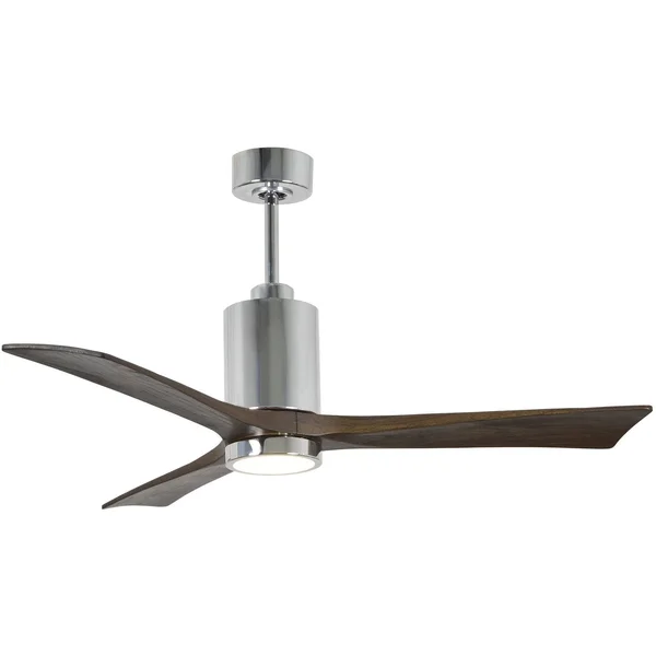Matthews Fan Company Irene 42 inch Paddle Ceiling Fan in Brushed Nickel 3 Walnut Tone Blade - IR3-BN-WA-42