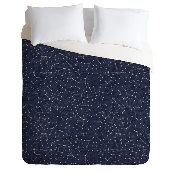 King Dash and Ash Starry Night Comforter Set Navy - Deny Designs