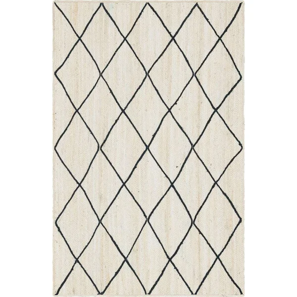 Braided Jute Rug Navy Blue - Rectangle 8& x 11&