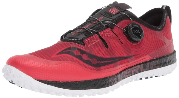 Saucony Men's Switchback ISO Trail Sneaker, Size: 7, Red/Black