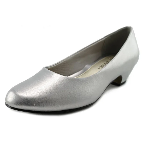 Easy Street Womens Halo Fabric Closed Toe Classic Pumps - Silver