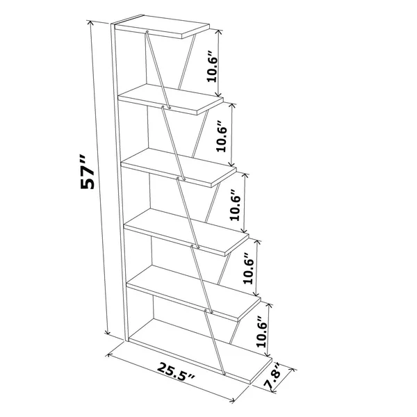 Discountworld Caitlyn Bookcase - White-Pink