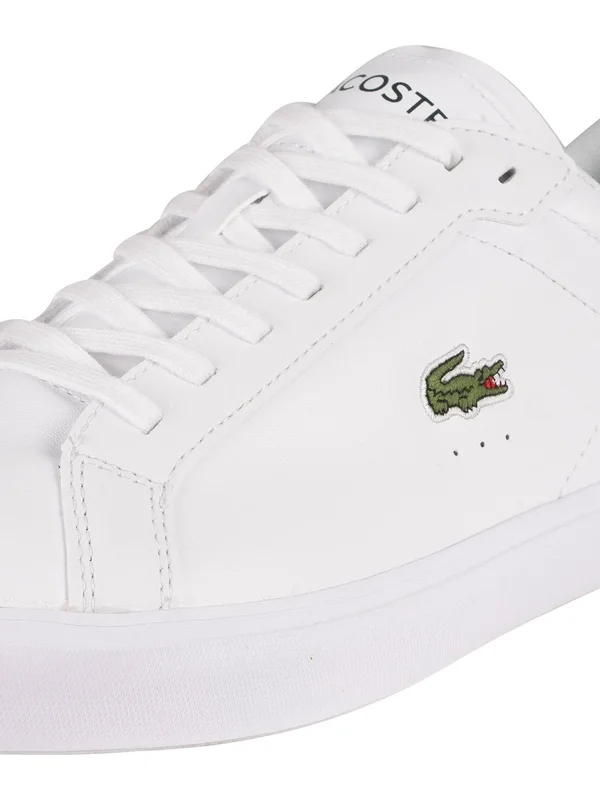 Lacoste Powercourt Trainer - White - Dark Green - Size 8