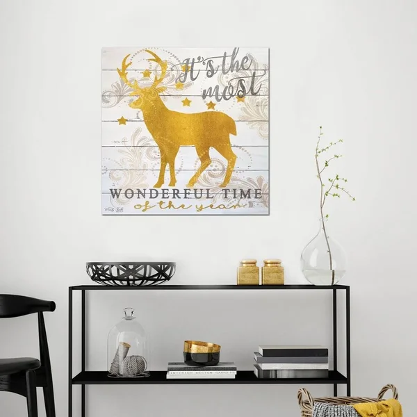 Cindy Jacobs Canvas Art Picture - It&s The Most Wonderful Time Deerstyle > Decorative > Holiday D閏or > Christmas ar