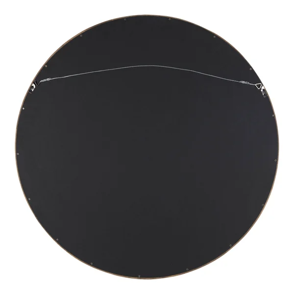 Kate and Laurel Colfax Round Wood Framed Wall Mirror - Natural (30x22 Diameter)