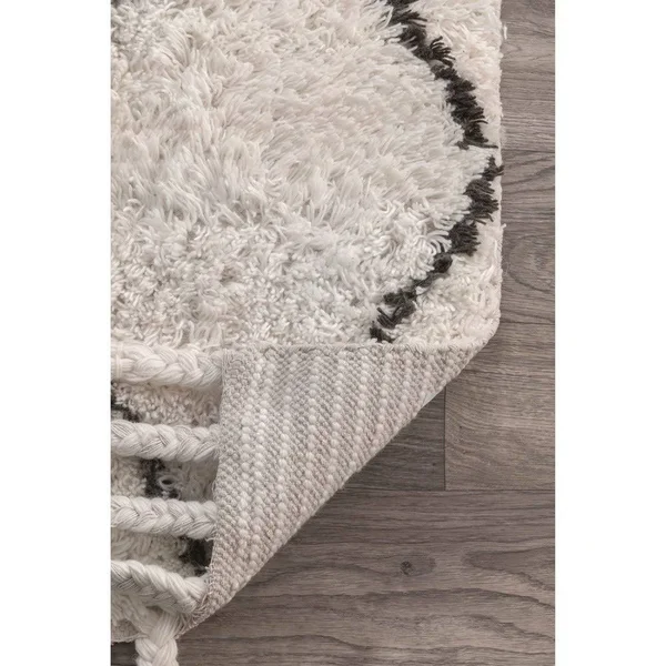 Oliver & James Zoe Hand-Knotted Wool Shag Rug - 5& x 8& (Grey)