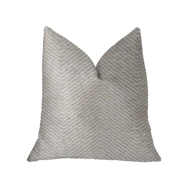 Plutus Plainville Beige Luxury Throw Pillow 24x22L x24x22W