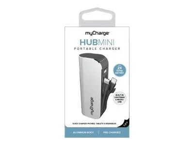 Mycharge HUBMINI 3350 mAh Portable Charger for Most Lightning-Equipped