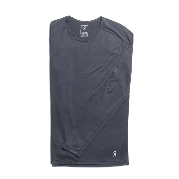 on Running Men's Performance Long-T, Dark, Medium