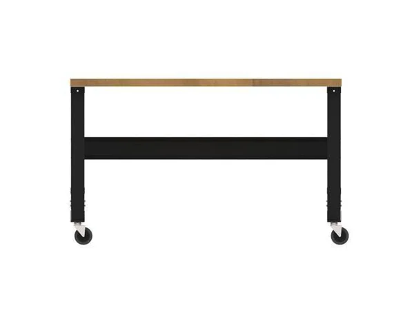Borroughs Adjustable Height Hardwood Top Workbench with Caster Kit - 30 in x 60 in