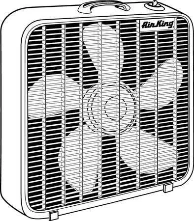 Air King 9723 Box Fan, 3 Speeds, 20x22 Blade Dia.