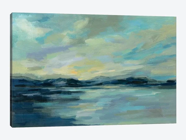 Silvia Vassileva Canvas Wall Decor Prints - Indigo Sea ( scenic & landscapes > Coastal > coastlines art)