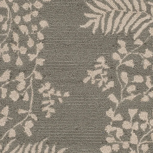 Martha Stewart by Safavieh Fern Row Wool Rug - 6& x 6& Round - Red/Dahlia