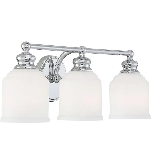 Savoy House Melrose 3 Light Bath Bar - Polished Chrome