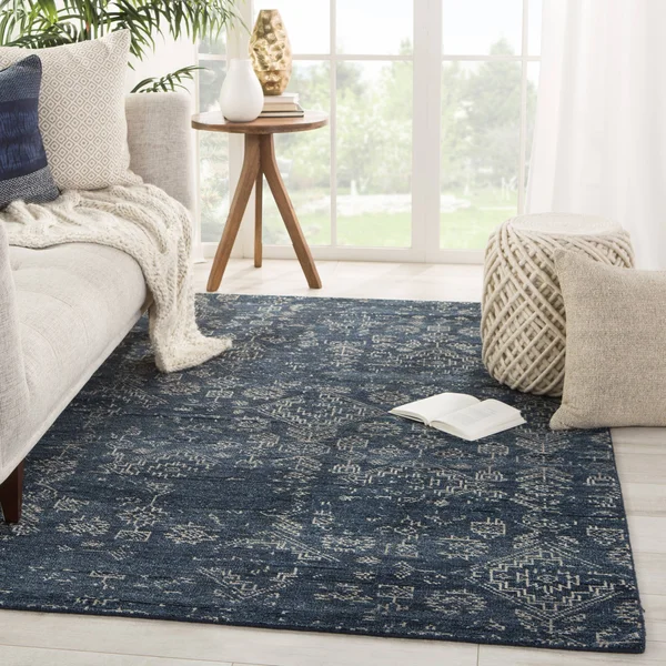 Jaipur Living LIB10 Azuma Tribal Dark Blue/Light Gray Area Rug 2&x3&