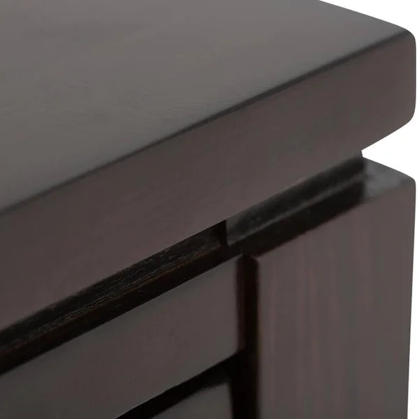 Simpli Home Cosmopolitan Console Sofa Table, Coffee Brown