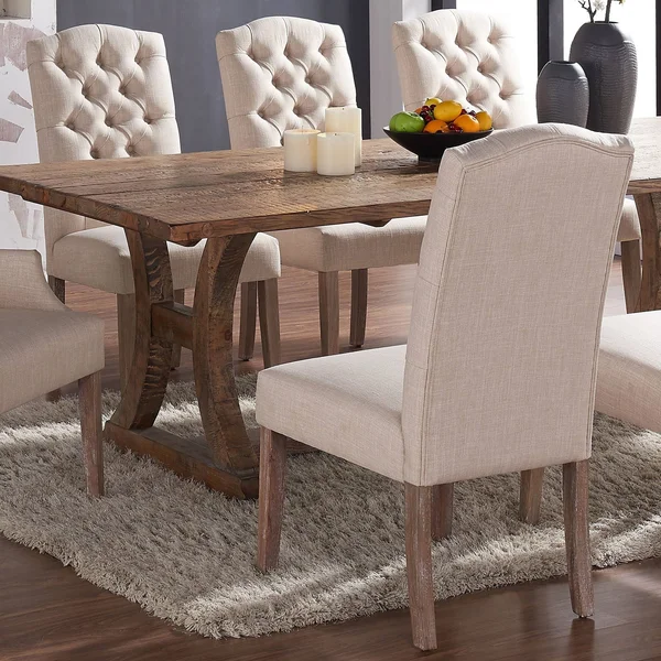Lucian Button Tufted Side Chair- Set of 2, Grey, One Size