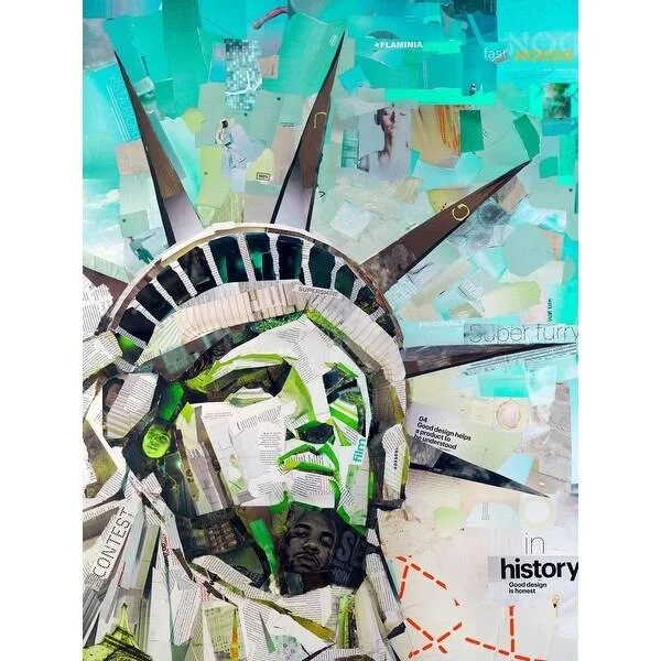 Easy Art Prints James Grey's 'Freedom' Premium Canvas Art - 32 x 24 - Classic Black Frame