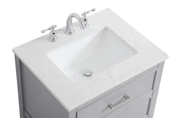 Elegant VF19024GR 24 inch Single Bathroom Vanity in Grey
