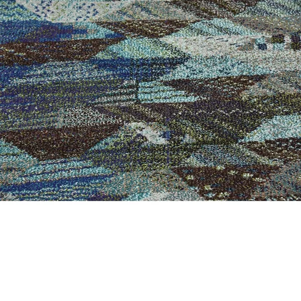 Unique Loom Sedona Rainier Blue 2& 7 x 10& 0 Runner Rug