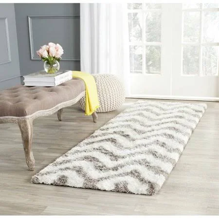 Mercer41 Hempstead Hand-Tufted Cotton Gray/White Area Rug - Size: Runner 2&3 inch x 7&