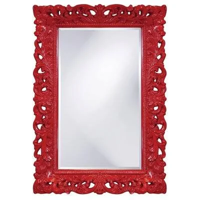 Luise Beveled Accent Mirror Rosdorf Park Finish: Red