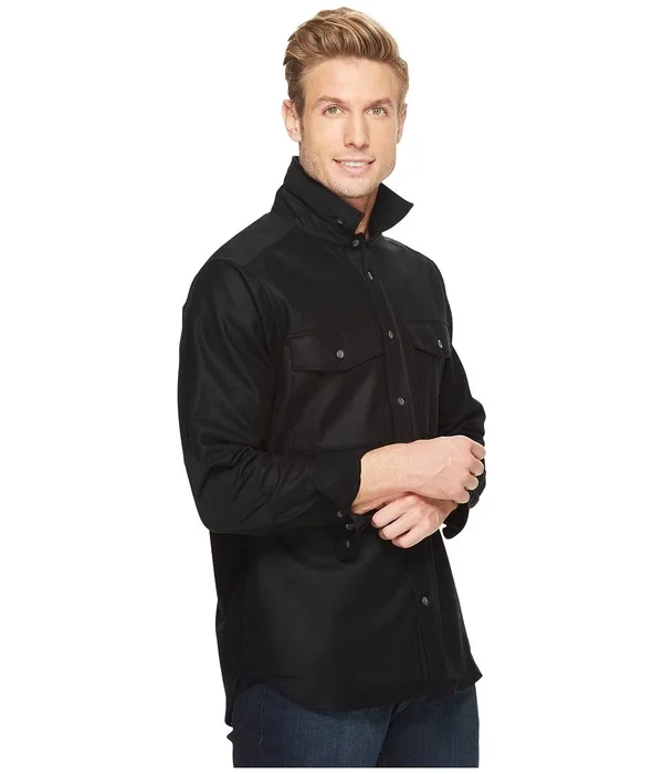 Fjallraven - Men's Ovik Re-Wool Long Sleeve Shirt - Black, S