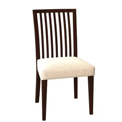 Tylor Slat Back Side Chair Corrigan Studio Upholstery Color: Straw, Frame Color: Java