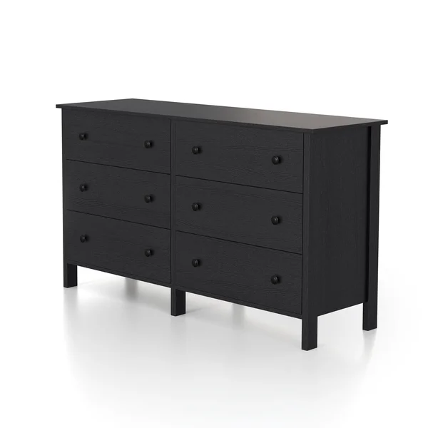 Price Transitional 6-Drawer Neutral Youth Dresser - Black