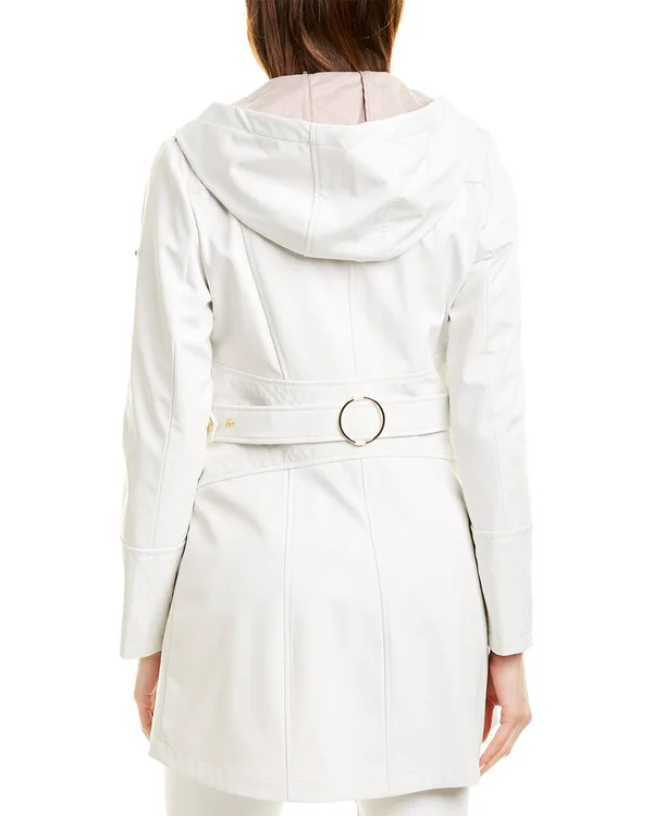 Via Spiga Womens Water Repellent Lightweight Soft Shell Jacket