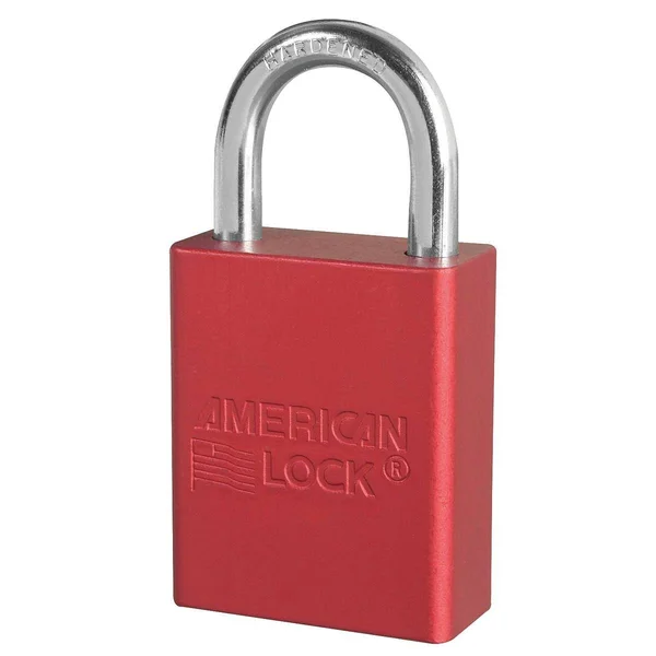 American Lock A1105KAS12RED Lockout Padlock, KA, Red, 1-7/8x22H, PK12