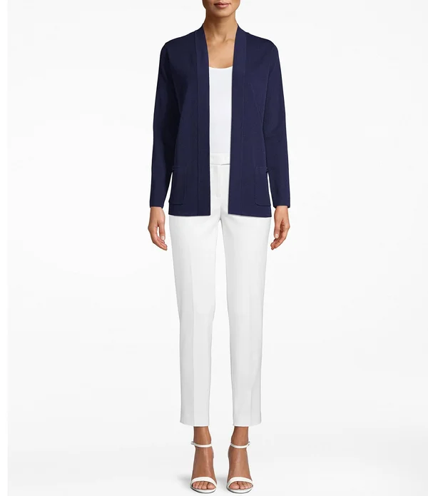 Anne Klein Long Sleeve Open Front Malibu Cardigan - XL