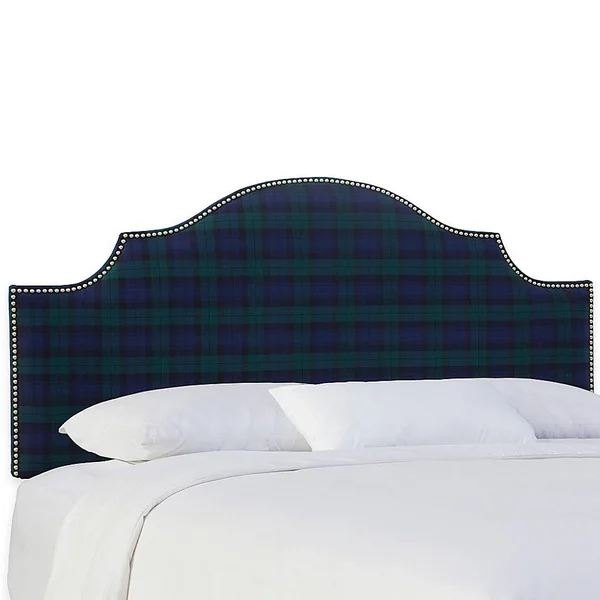 Skyline Furniture Sheffield Twin Headboard in Blackwatch Navy